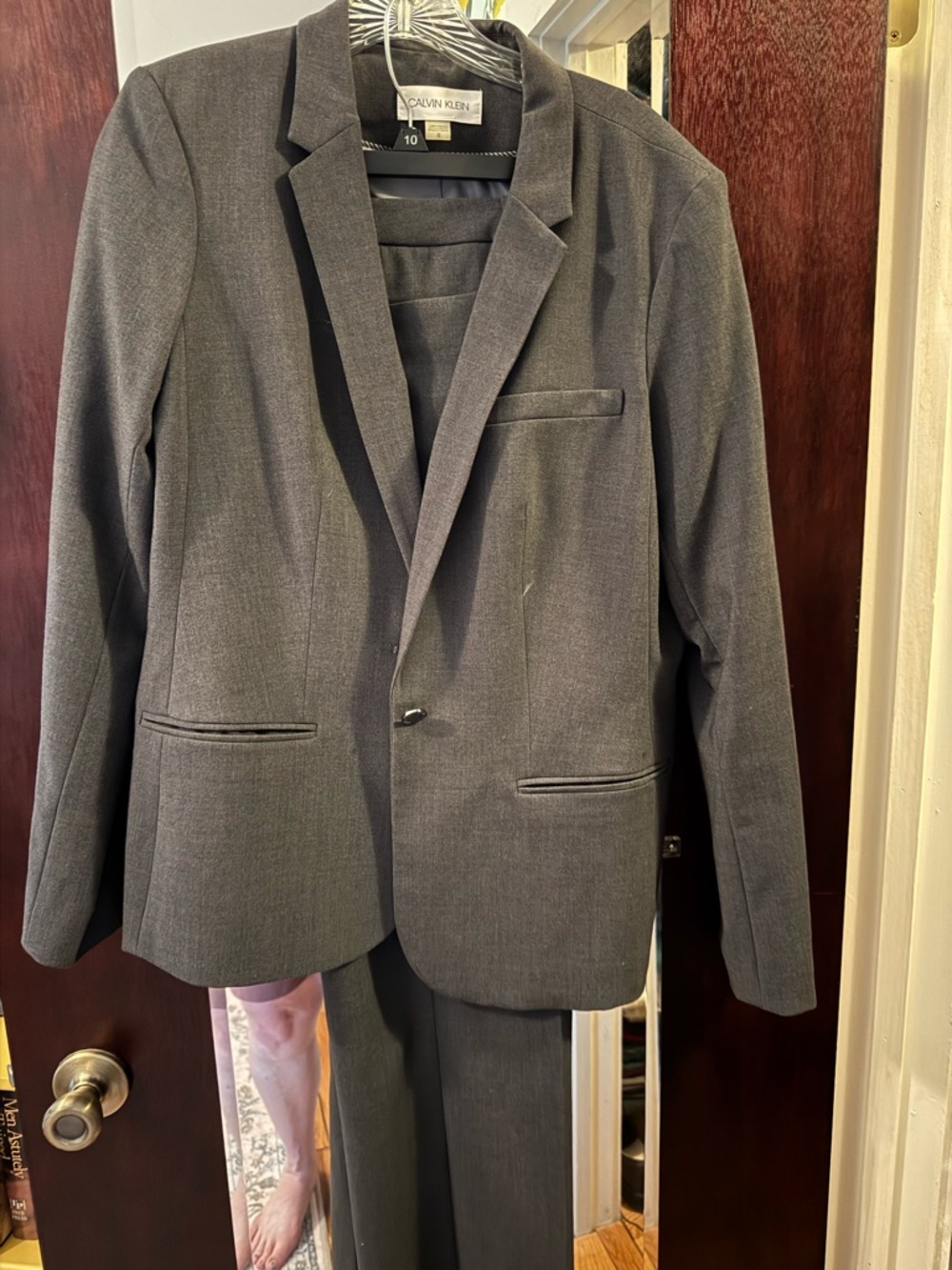 Calvin Klein Women's Charcoal Gray Tailored Suit